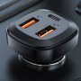 АЗП Acefast B9 66W (2USB-A+USB-C) three port metal car charger Black