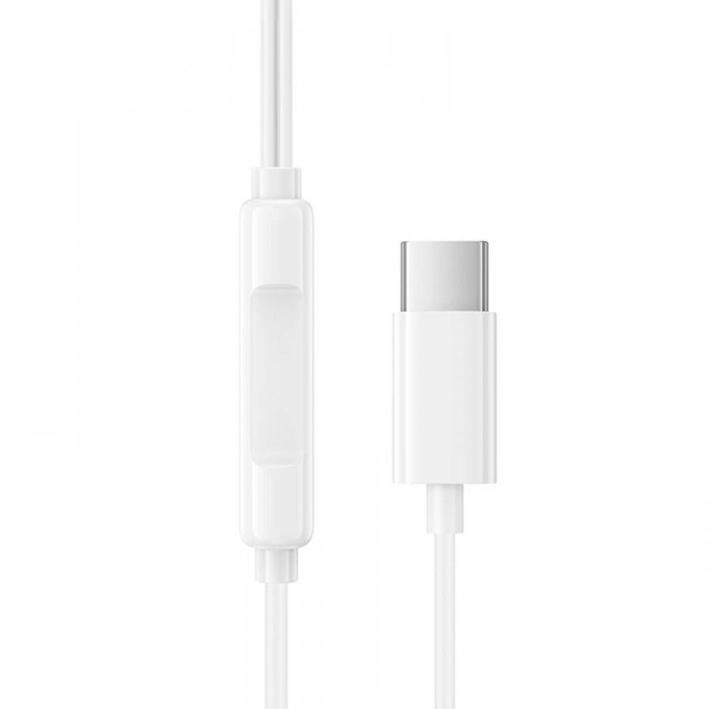 Навушники Borofone BM100 Fuente universal with microphone (Type-C/1.2m) White