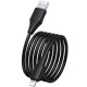 Дата кабель Hoco X124 Bien silicone USB to Lightning 2.4A (1m) Black
