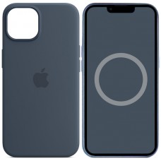 Чохол Silicone case (AAA) with Magsafe and Animation для Apple iPhone 14 (6.1") Синій / Storm Blue