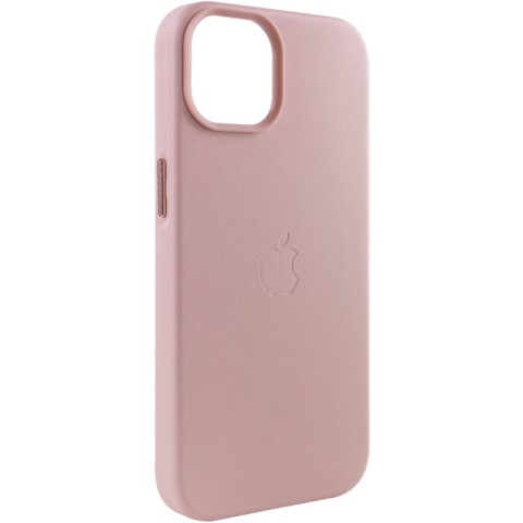 Шкіряний чохол Leather Case (AA Plus) with MagSafe для Apple iPhone 14 (6.1") Sand Pink