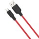 Дата кабель Hoco X21 Plus Silicone MicroUSB Cable (1m) Black / Red