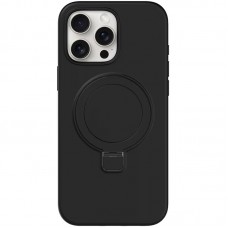 Чохол Silicone Case Full Protective NO LOGO with Ring для Apple iPhone 15 Pro Max (6.7") Black