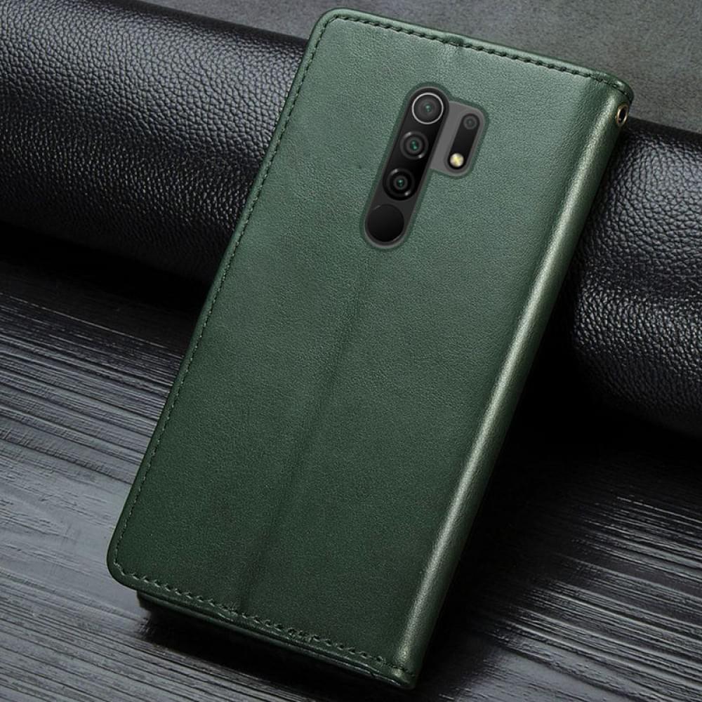 Шкіряний чохол-книжка GETMAN Gallant (PU) для Xiaomi Redmi Note 8 Pro Зелений
