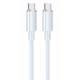 Дата кабель Borofone BX112 Lemon Type-C to Type-C 60W (1m) Blue