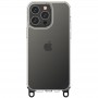 Чохол TPU Transparent with Straps для Apple iPhone 12 Pro Max (6.7") Light Pink