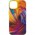 Шкіряний чохол Colour Splash with MagSafe для Apple iPhone 12 Pro / 12 (6.1") Orange / Red