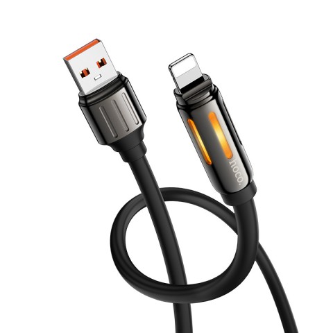 Дата кабель Hoco U136 Prize USB to Lightning 2.4A (1.2m) Black
