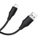 Дата кабель Hoco X124 Bien silicone USB to Lightning 2.4A (1m) Black