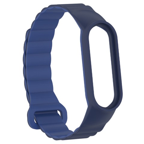 Ремінець Dual-color Magnetic для Xiaomi Mi Band 7/6/5/4/3 Navy Blue / Blue