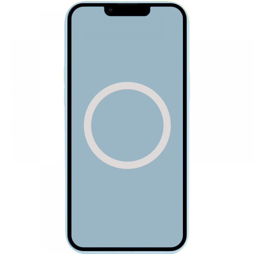 Чохол Silicone case (AAA) with Magsafe and Animation для Apple iPhone 13 (6.1") Блакитний / Blue Fog