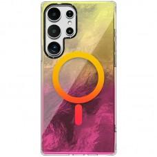 Чохол TPU Shiny Mountain (MagFit) для Samsung Galaxy S24 Ultra Yellow / Pink