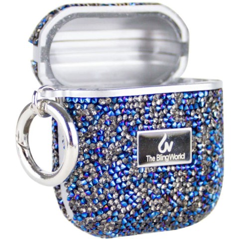 TPU чохол Bling World Rock Diamond для навушників AirPods 1/2 Синій