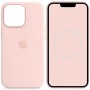 Чохол Silicone case (AAA) full with Magsafe and Animation для Apple iPhone 14 Pro (6.1") Рожевий / Chalk Pink
