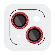 Захисне скло Metal Shine на камеру (у упак.) для Apple iPhone 14 (6.1") / 14 Plus (6.7") Червоний / Red