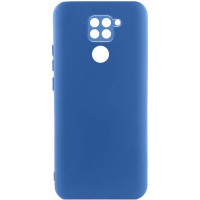 Чохол TPU GETMAN Liquid Silk Full Camera для Xiaomi Redmi Note 9 / Redmi 10X Синій / Navy Blue
