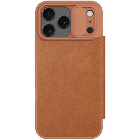 Шкіряний чохол-книжка Nillkin Qin Pro Camshield для Apple iPhone 17 Pro (6.3") Brown