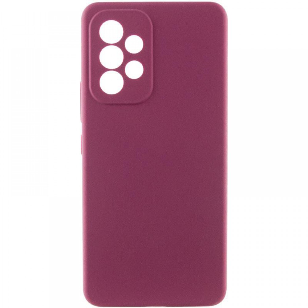 Чохол Silicone Cover Lakshmi Full Camera (AAA) для Samsung Galaxy A32 4G Бордовий / Plum