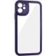 TPU чохол Transparent + Colour 1,5mm для Apple iPhone 12 (6.1") Purple