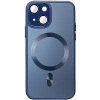 Чохол TPU+Glass Sapphire Midnight with MagSafe для Apple iPhone 15 (6.1") Синій / Deep navy