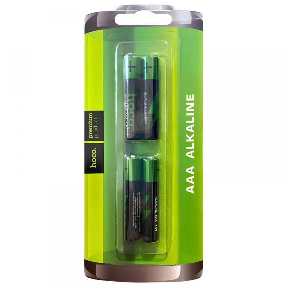 Батарейки Hoco AAA (LR3) Alkaline упаковка 4 шт Black