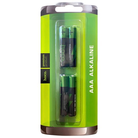Батарейки Hoco AAA (LR3) Alkaline 4 pcs Black