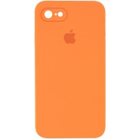 Чохол Silicone Case Square Full Camera Protective (AA) для Apple iPhone 7/8/SE (2020) (4.7") Помаранчевий / Papaya