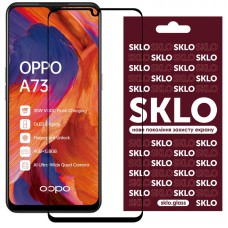 Захисне скло SKLO 3D (full glue) для Oppo A73 Чорний