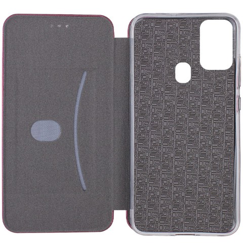 Шкіряний чохол-книжка Classy для Samsung Galaxy A21s Бордовий