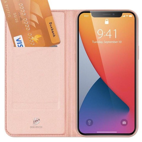 Чохол-книжка Dux Ducis з кишенею для візиток для Apple iPhone 13 Pro Max (6.7") Rose Gold