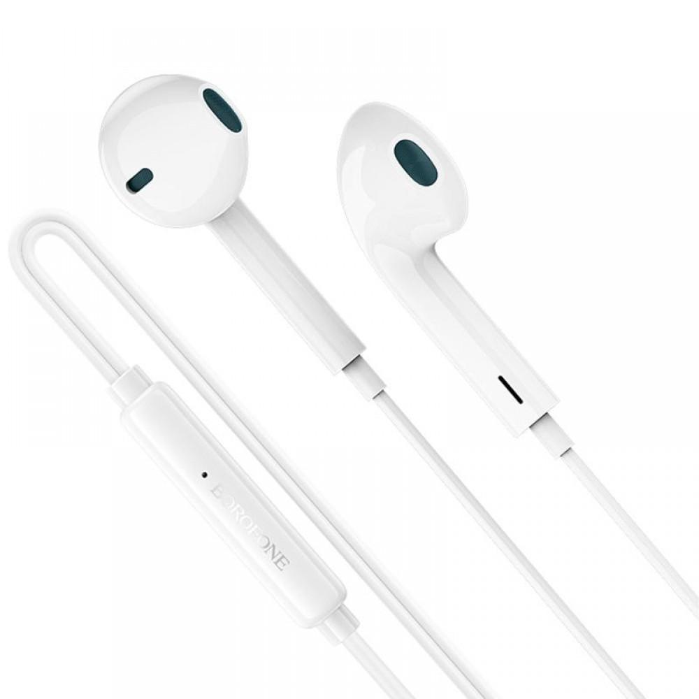 Навушники Borofone BM100 Fuente universal with microphone (Type-C/1.2m) White