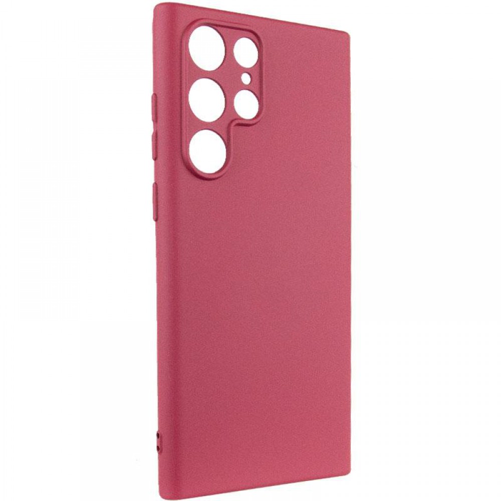 Чохол TPU GETMAN Liquid Silk Full Camera для Samsung Galaxy S24 Ultra Бордовий / Marsala