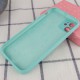 Чохол Silicone Case Full Camera Protective (AA) NO LOGO для Apple iPhone 12 (6.1") Бірюзовий / Marine Green