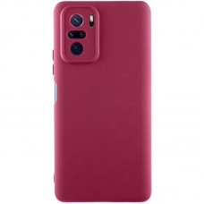 Чохол Silicone Cover Lakshmi Full Camera (AAA) для Xiaomi Redmi Note 10 / Note 10s / Poco M5s Бордовий / Plum