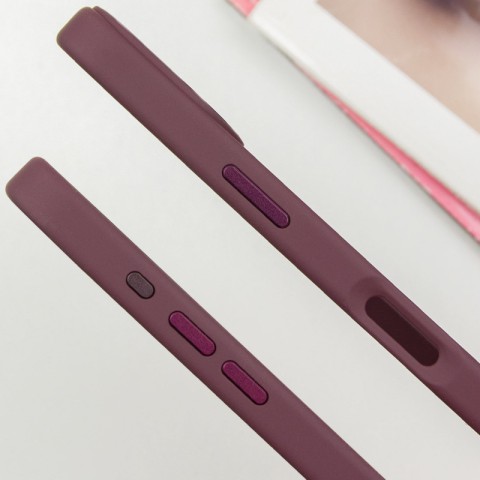 TPU чохол Bonbon Metal Style with MagSafe для Apple iPhone 16 Plus (6.7") Бордовий / Plum