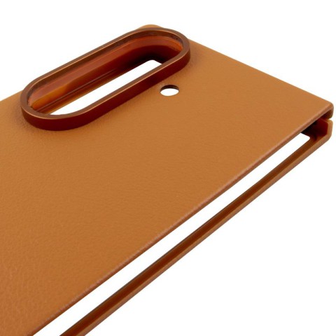 Шкіряний чохол Leather Case (AAA) для Samsung Galaxy Z Fold7 Tan
