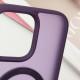 TPU+PC чохол Metal Buttons with MagSafe Colorful HQ Ring для Apple iPhone 15 Pro (6.1") Purple