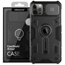 TPU+PC чохол Nillkin CamShield Armor (шторка на камеру) для Apple iPhone 12 Pro Max (6.7") Чорний