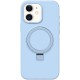 Чохол Silicone Case Full Protective NO LOGO with Ring для Apple iPhone 11 (6.1") Blue
