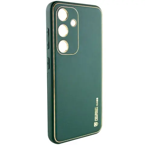 Шкіряний чохол Xshield для Samsung Galaxy S24 Зелений / Army Green