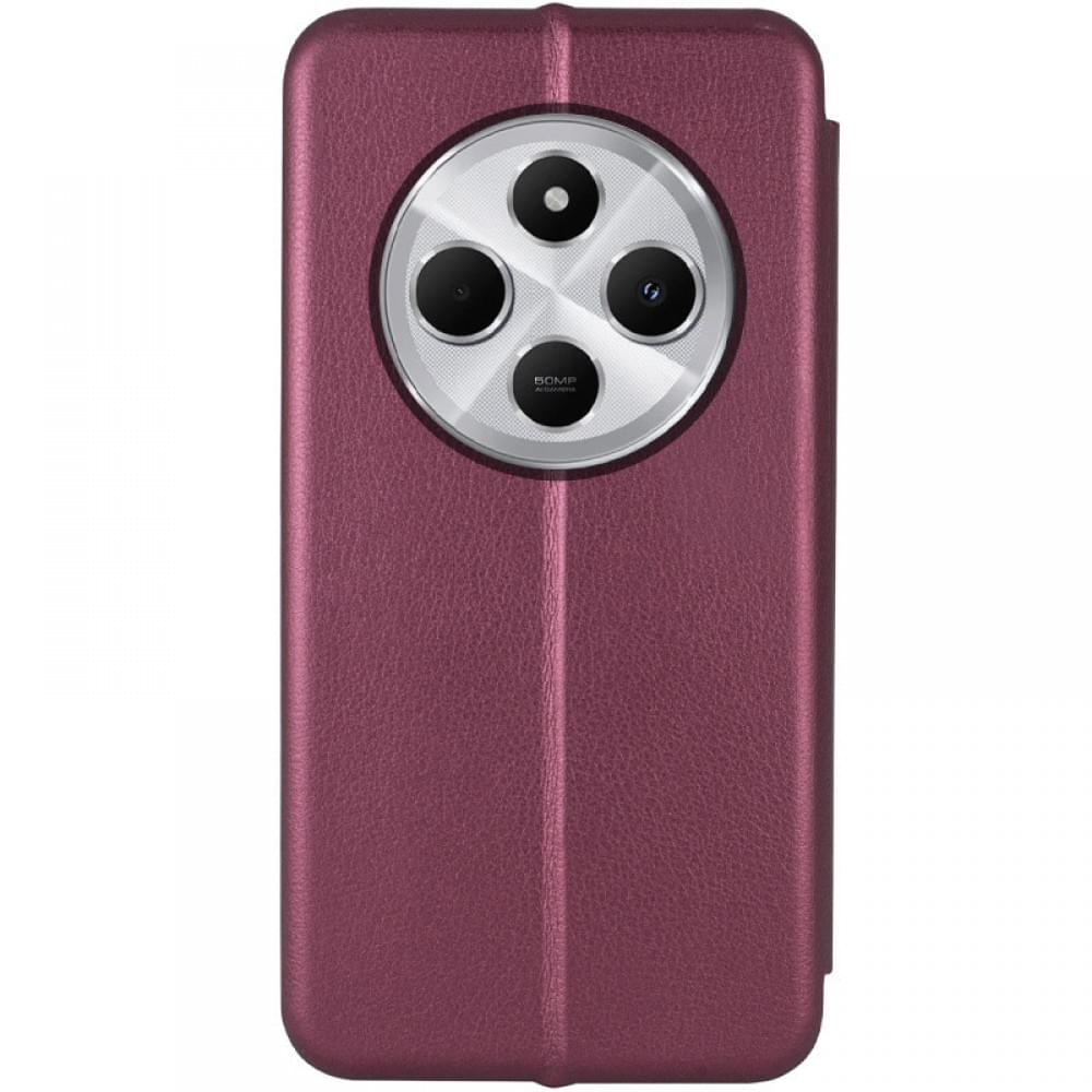 Шкіряний чохол-книжка Classy для Xiaomi Redmi 14C / Poco C75 Бордовий