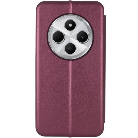 Шкіряний чохол-книжка Classy для Xiaomi Redmi 14C / Poco C75 Бордовий