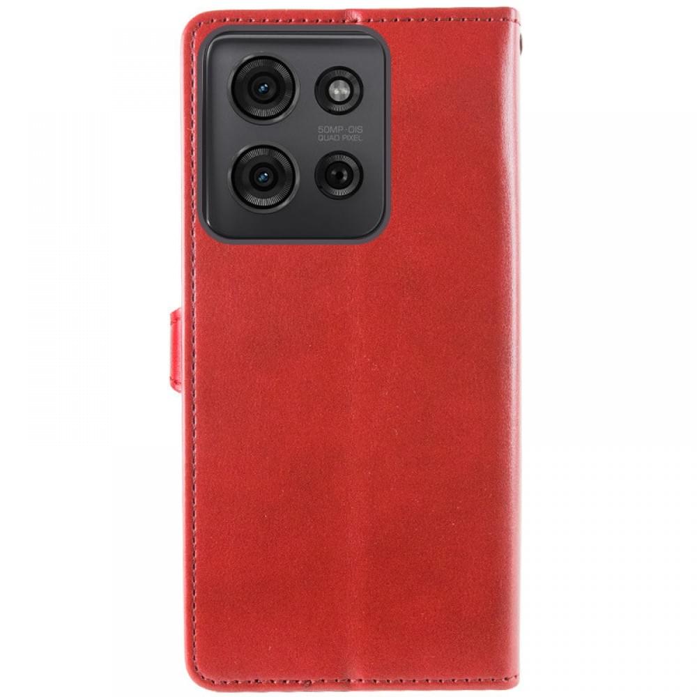 Шкіряний чохол-книжка GETMAN Gallant (PU) для Motorola Moto G75 5G Червоний