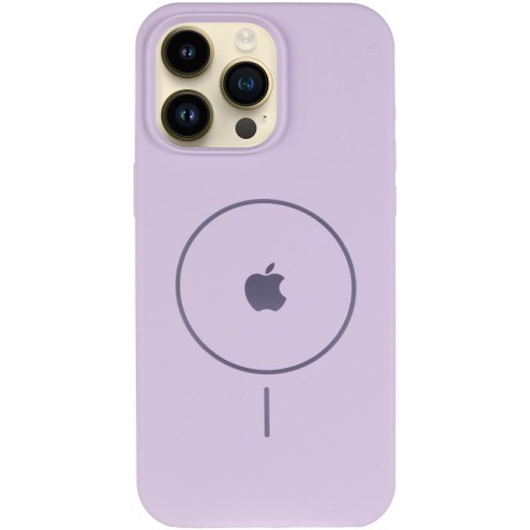 Чохол Silicone Case Full Protective (AA) V2 with MagSafe для Apple iPhone 15 Pro Max (6.7") Бузковий / Lilac