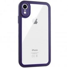 TPU чохол Transparent + Colour 1,5mm для Apple iPhone XR (6.1") Purple