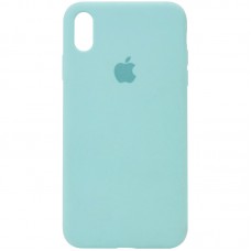 Чохол Silicone Case Full Protective (AA) для Apple iPhone X (5.8") / XS (5.8") Бірюзовий / Swimming pool