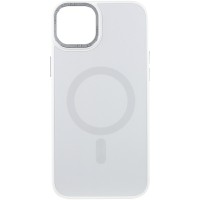 Чохол TPU+Glass Sapphire Midnight Open Camera with MagSafe для Apple iPhone 15 Plus (6.7") Білий / White