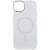 Чохол TPU+Glass Sapphire Midnight Open Camera with MagSafe для Apple iPhone 15 Plus (6.7") Білий / White