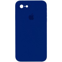Чохол Silicone Case Square Full Camera Protective (AA) для Apple iPhone 7/8/SE (2020) (4.7") Синій / Deep navy