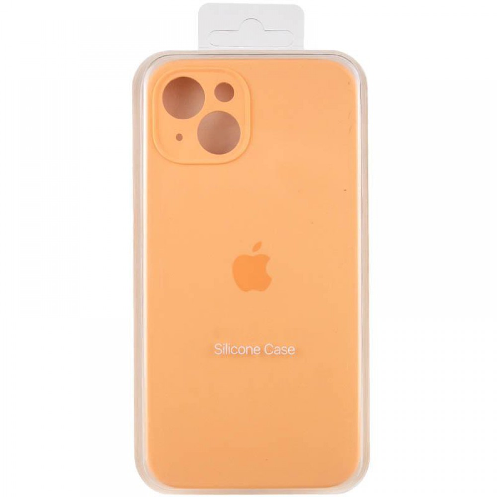 Чохол Silicone Case Full Camera Protective (AA) для Apple iPhone 15 (6.1") Помаранчевий / Cantaloupe